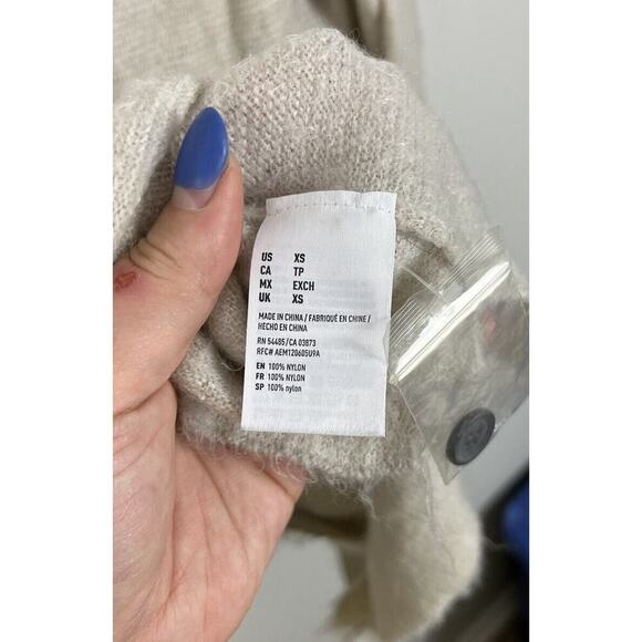 American Eagle Outfitters Nylon Cream Cardigan Soft Size XS Women’s - Picture 5 of 6